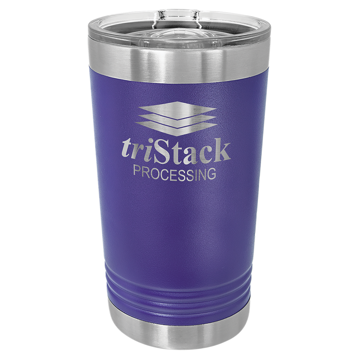 16 oz. Polar Camel Stainless Steel Pints with Clear Slider Lid