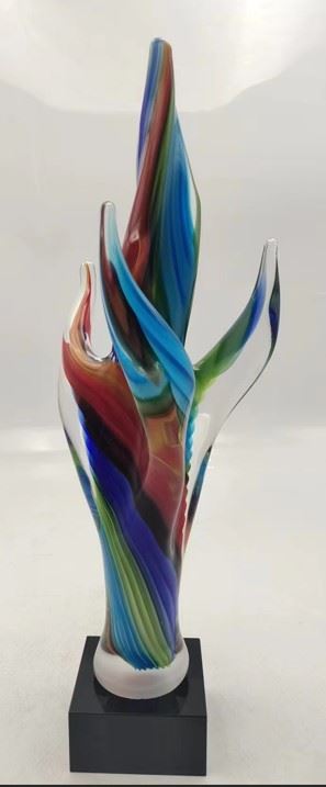 Multi-Color Flame Art Glass