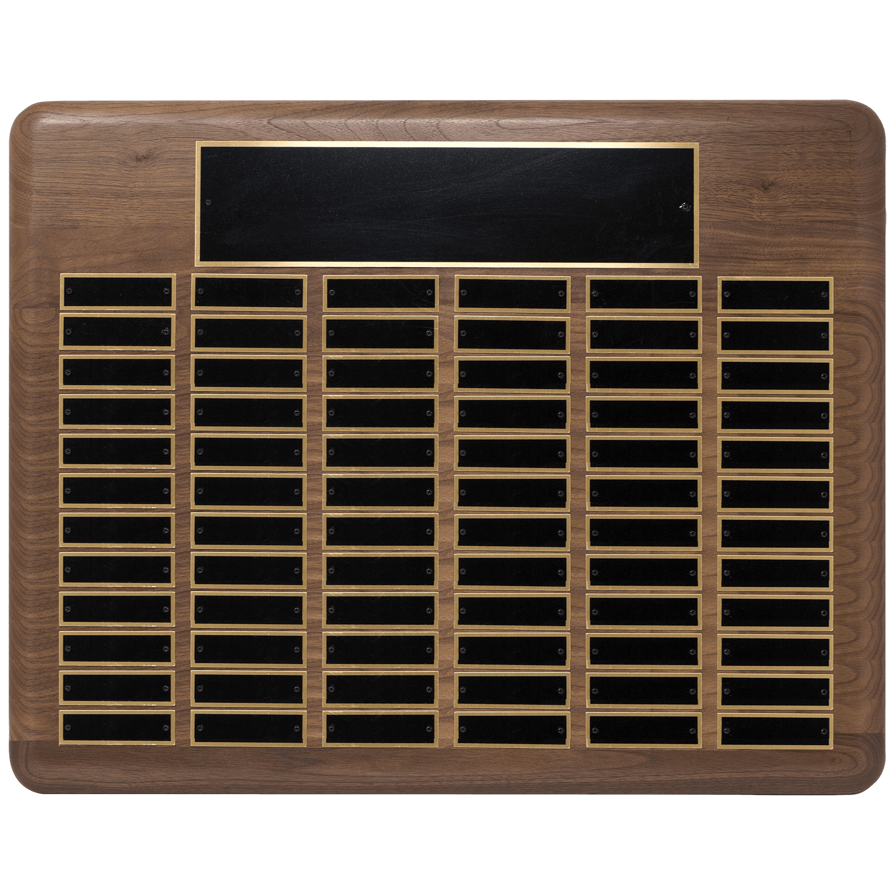 Perpetual Walnut Plaque With Round Corners