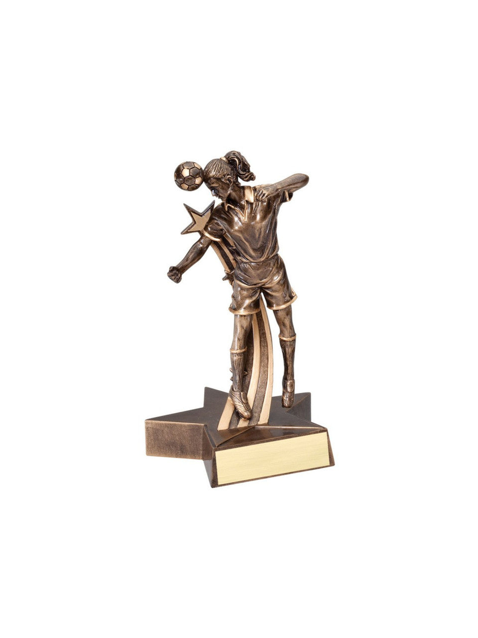 Superstar Female Soccer Player Resin