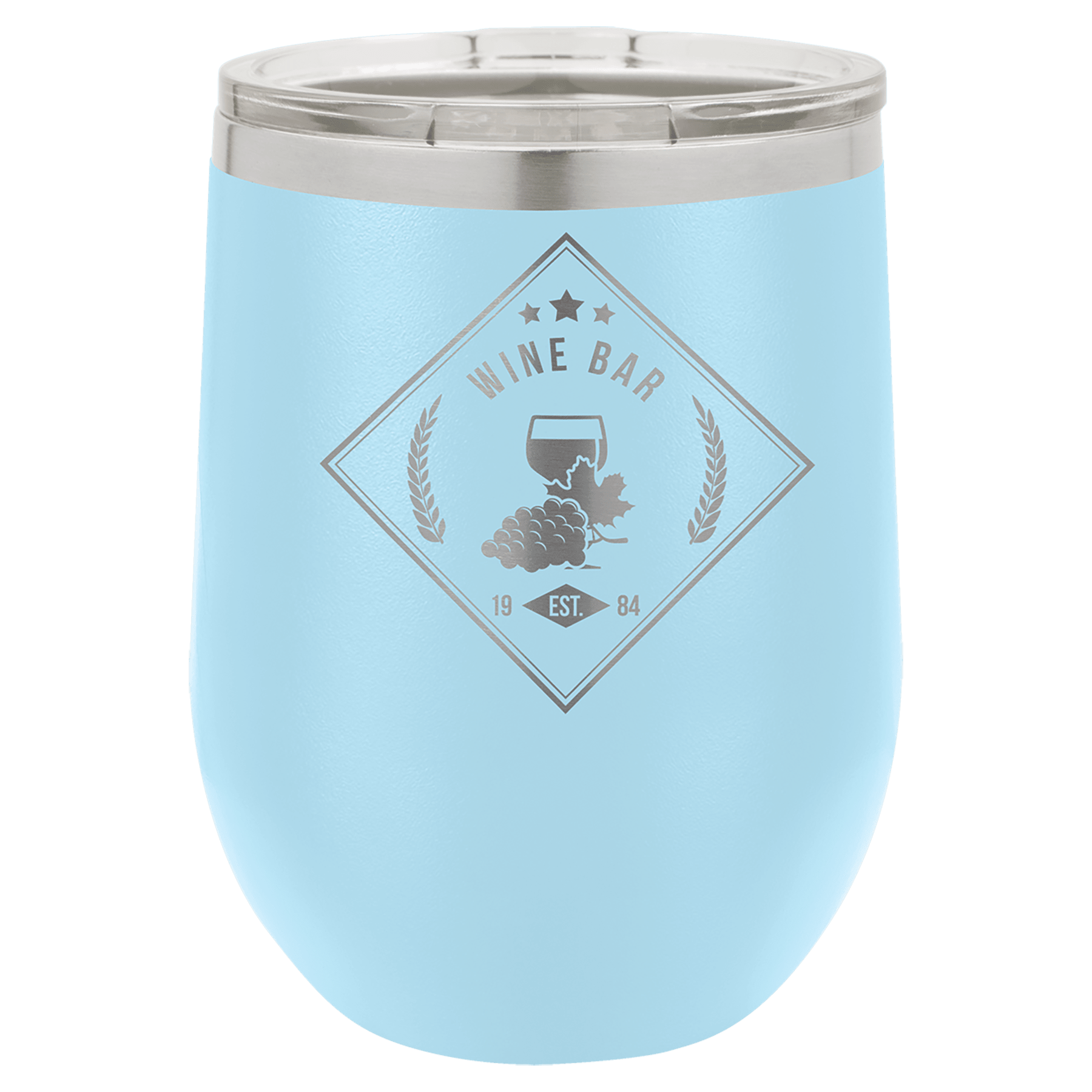 12 oz. Polar Camel Stainless Steel Vacuum Insulated Stemless Wine Tumbler with Lid