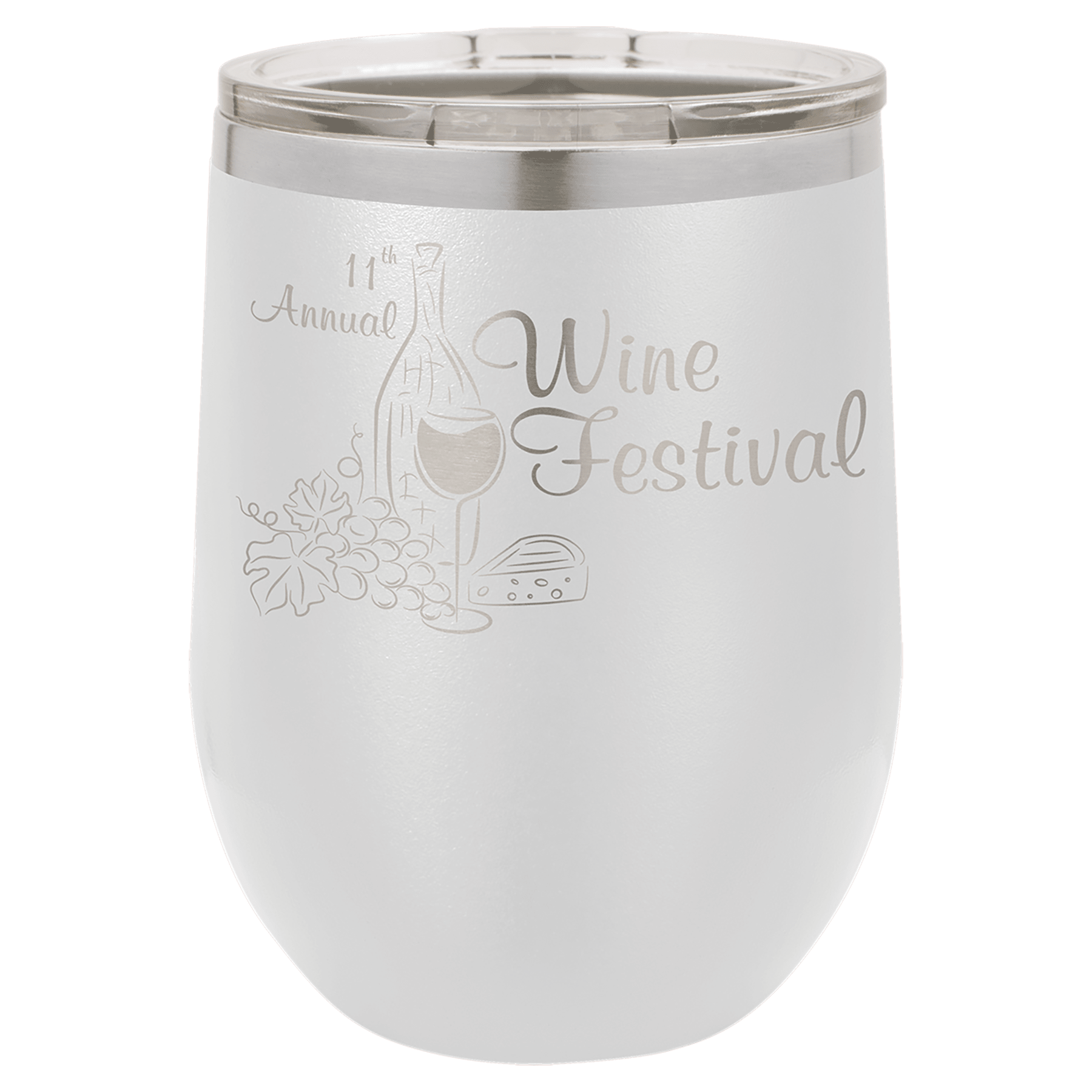 12 oz. Polar Camel Stainless Steel Vacuum Insulated Stemless Wine Tumbler with Lid